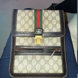 GUCCI GG Sherry Line Bag
Brown Beige Leather Logo Gold
Hardware